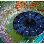 Flytande solcellsfontän med batteri